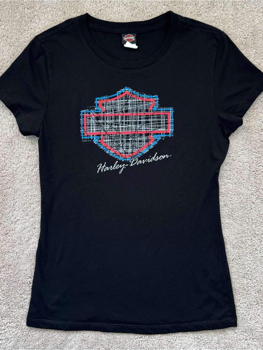 Harley Davidson Louisiana Baton Rouge Women Tee Sz Large